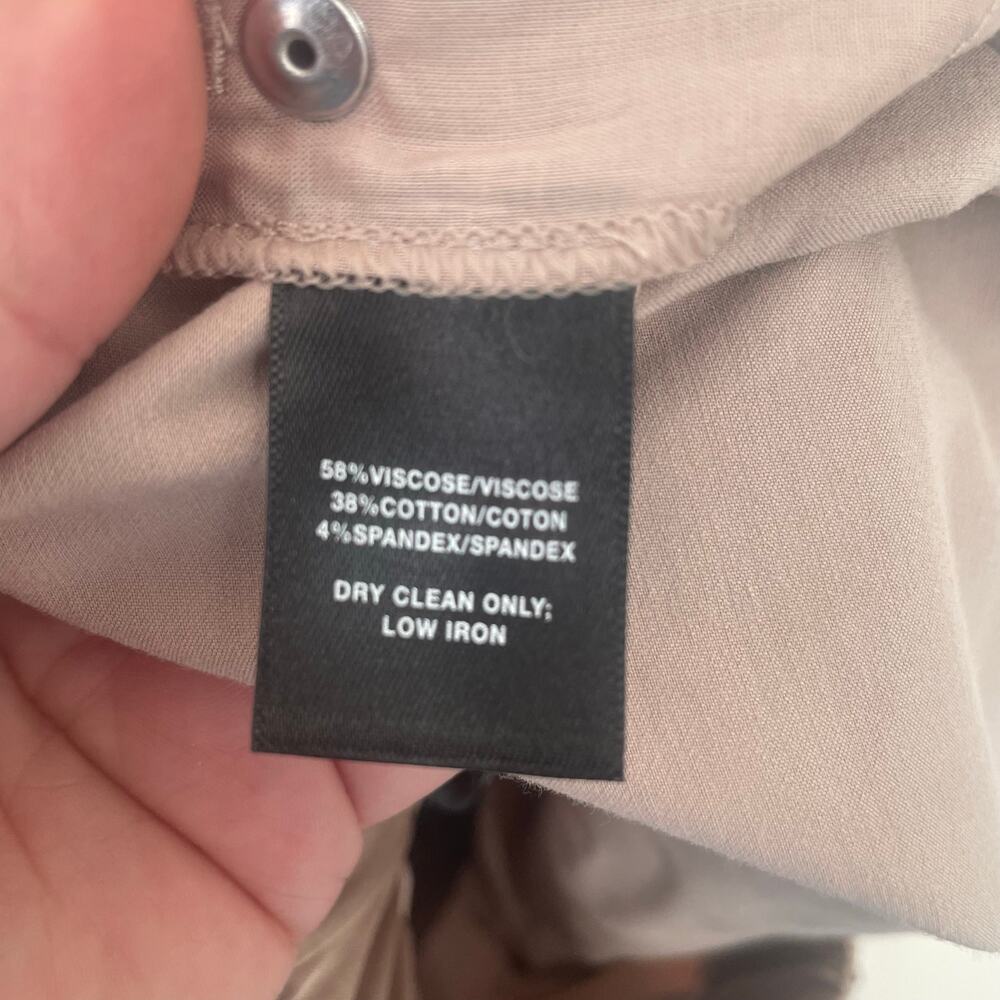 NWT Lafayette 148 New York Sz L pleated city shorts in sandstone retail $298 - Picture 10 of 14